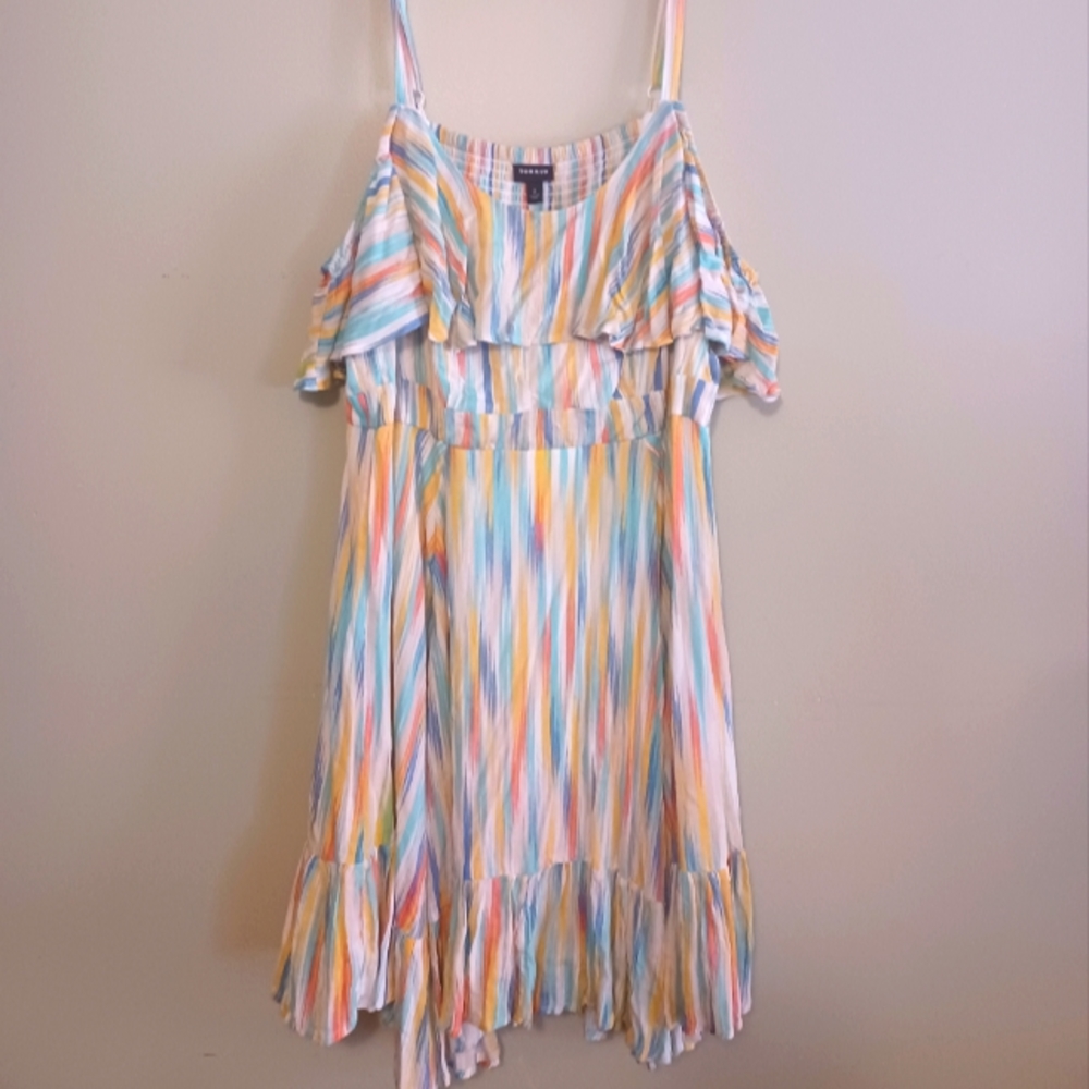 Torrid Rainbow brushstrokes dress
